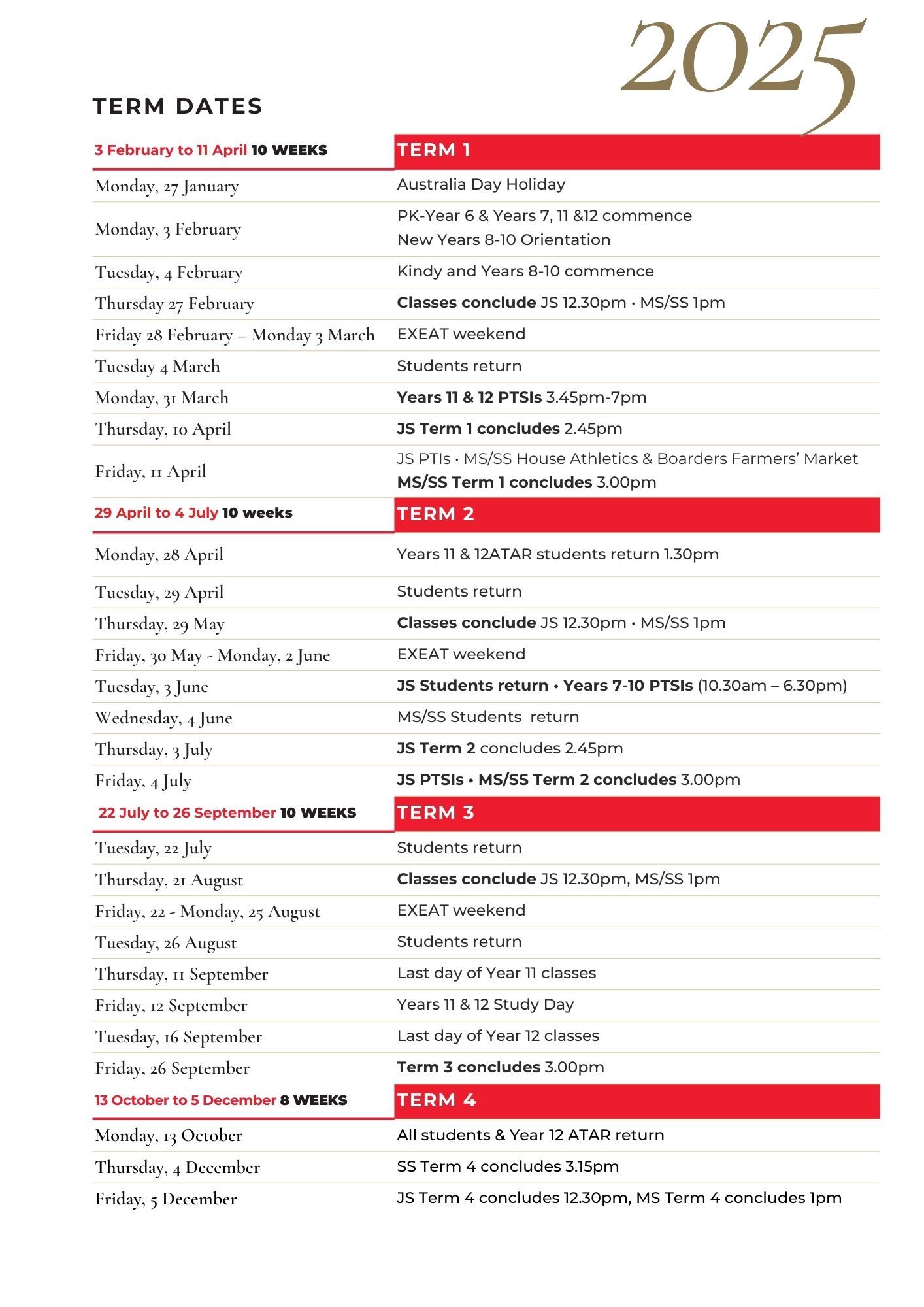 Term Dates 2023 Aquinas College term-dates-2023-aquinas-college