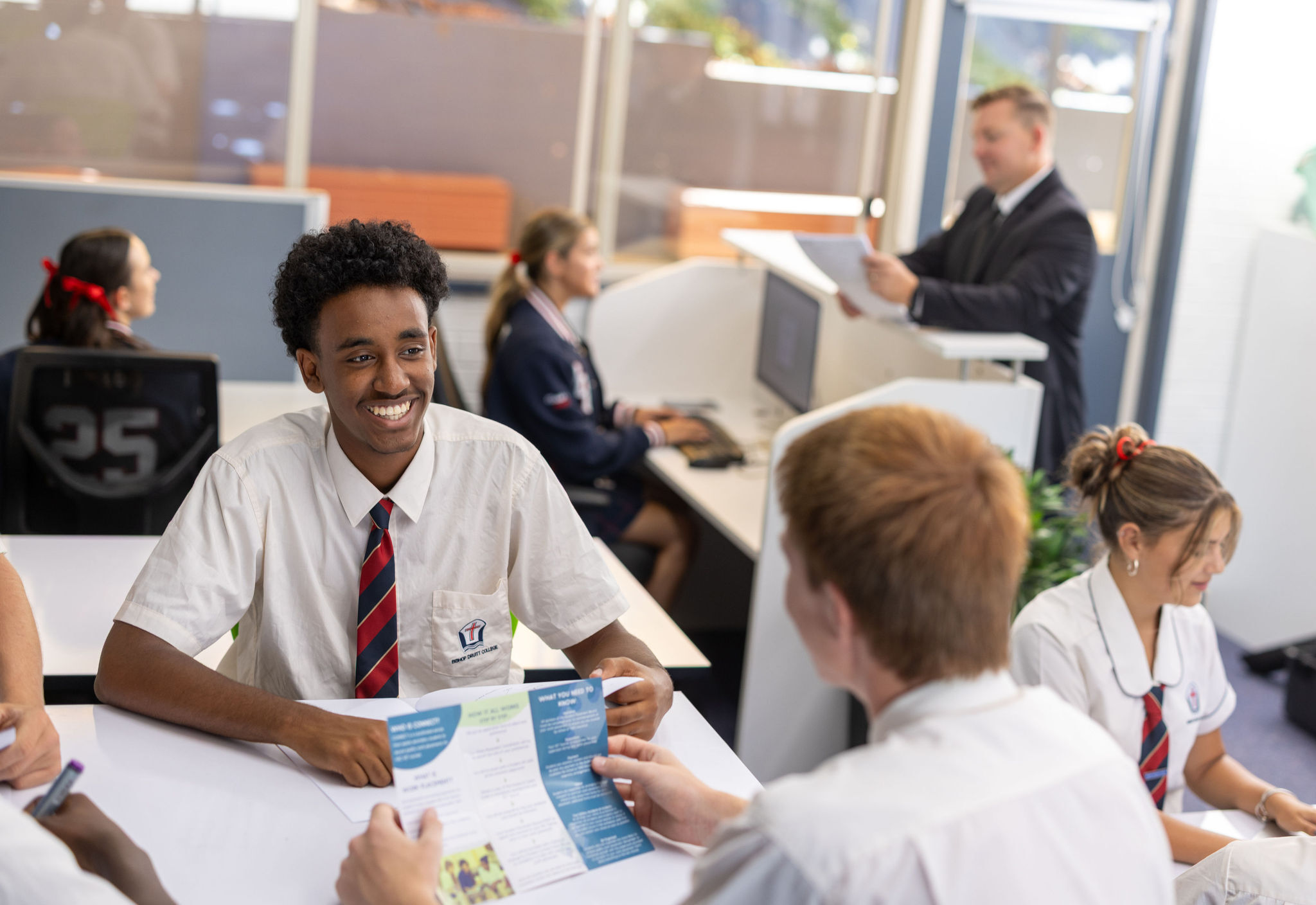 Student reviewing Year 11 subject selections