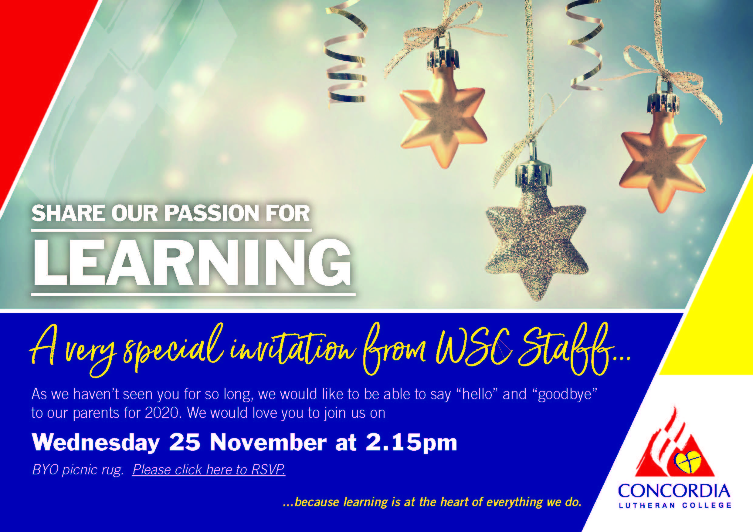 WSC Special Invitation from Staff WSC Special Invitation from Staff