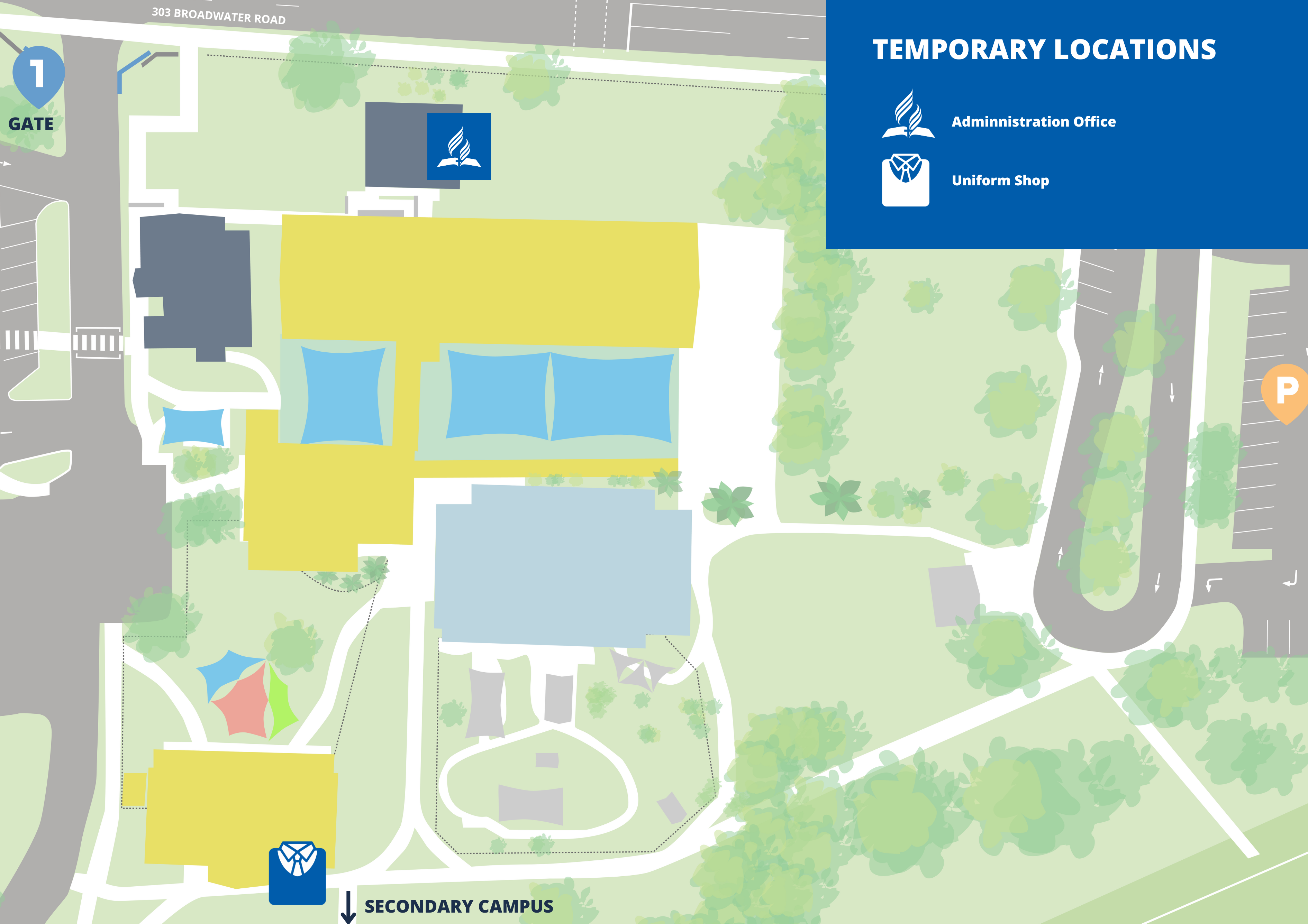 Temporary Admin Office and Uniform Shop Relocation