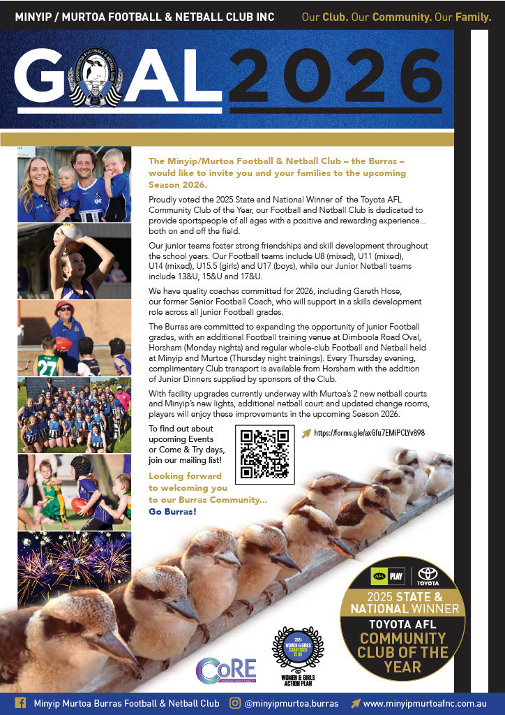 Minyip-Murtoa Burras Flyer