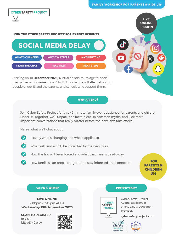 Social Media Delay Family Workshop Parent Flyer