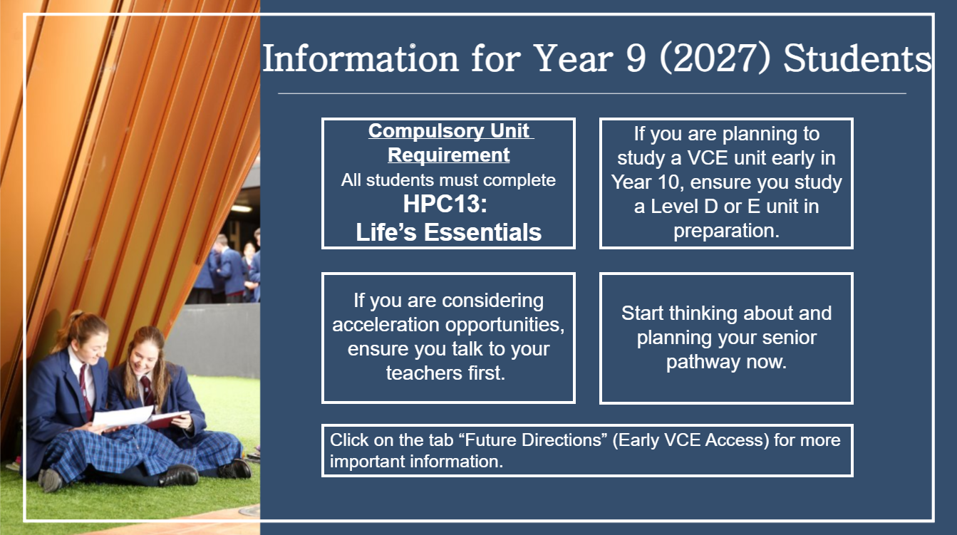 Information for Year 9