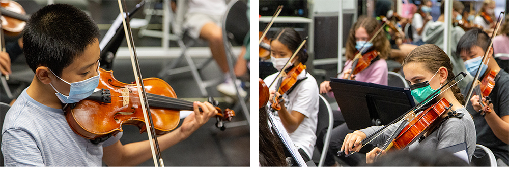 String players at Band Camp 2022