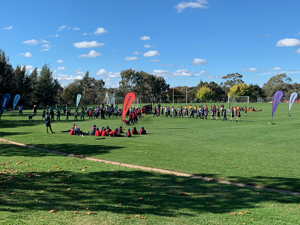 Junior School students taking part in the Star Relay on Foundation Day