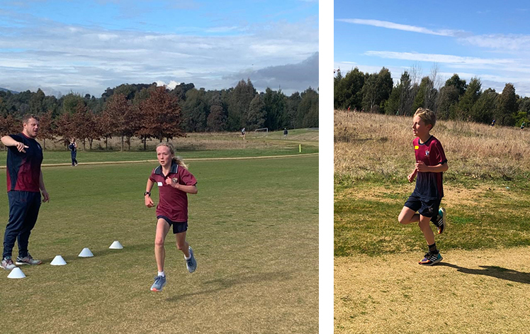 Kaiya Barsby (Belconnen XC) and Rohan Steven (ASC XC)