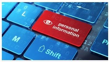 Personal information keyboard image