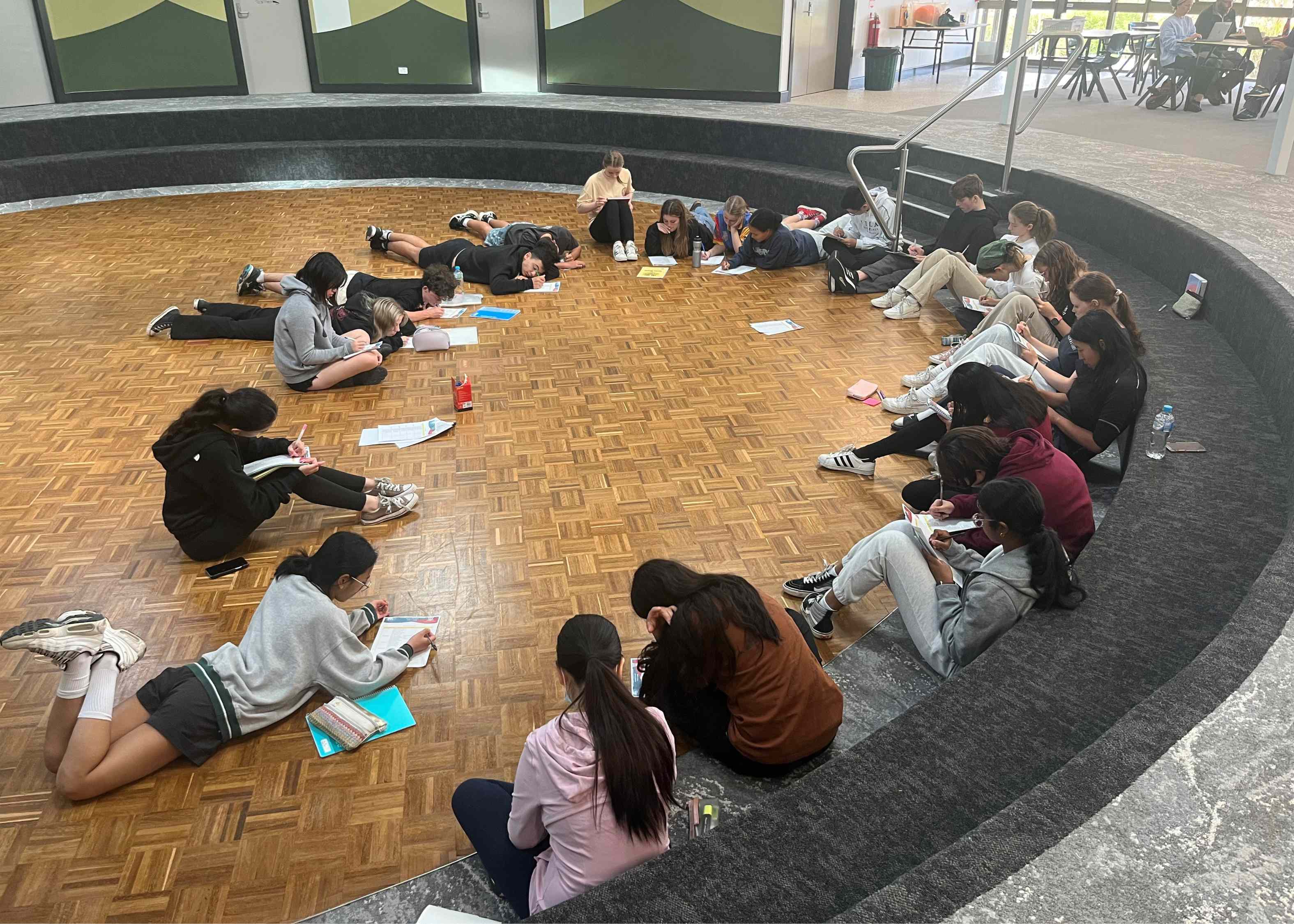 Students at the IBDP Retreat at the Warrambui Retreat and Conference Centre.
