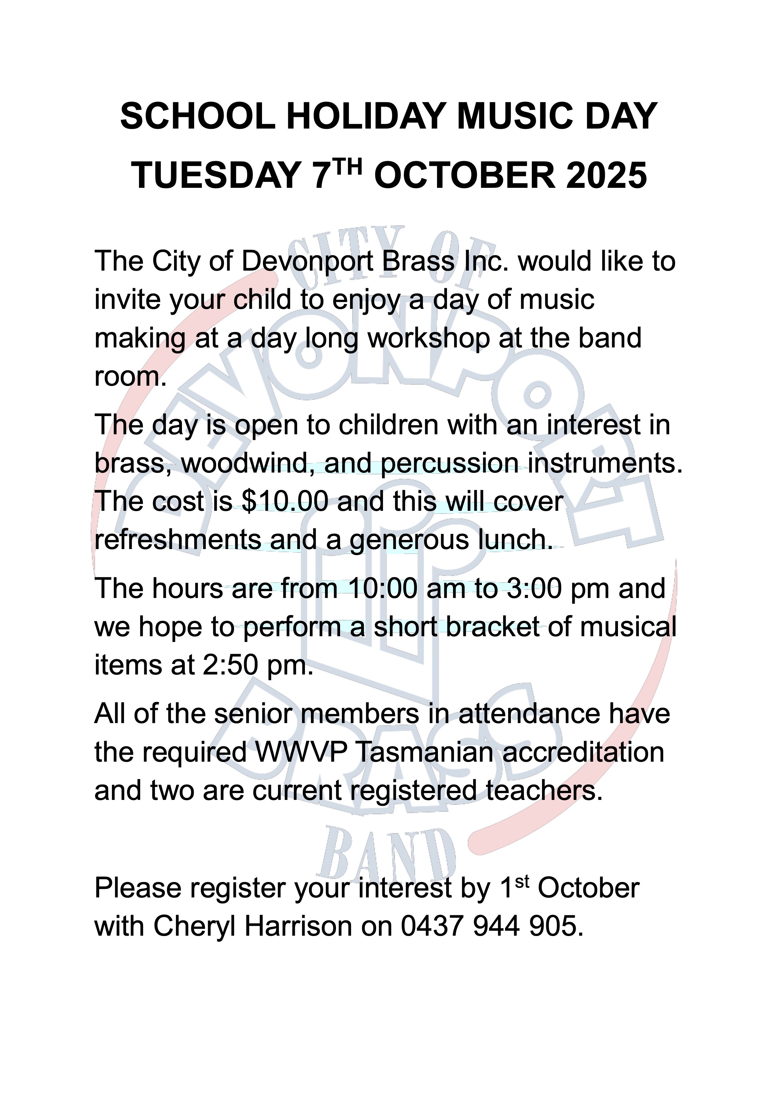 City of Devonport Brass