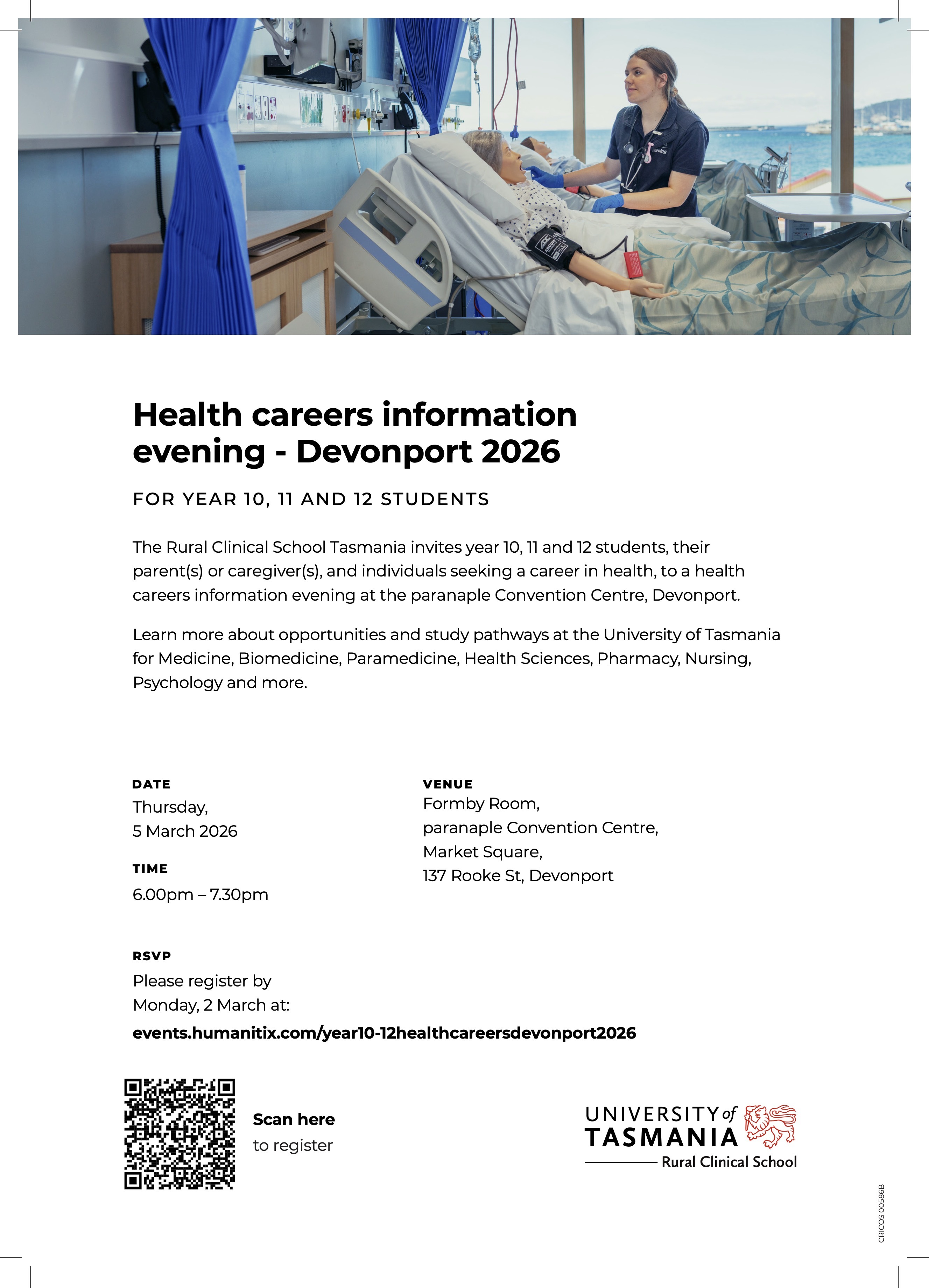 Health careers information evening
