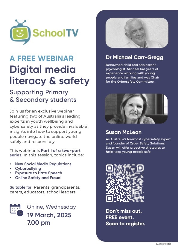 Digital media literacy & safety webinar