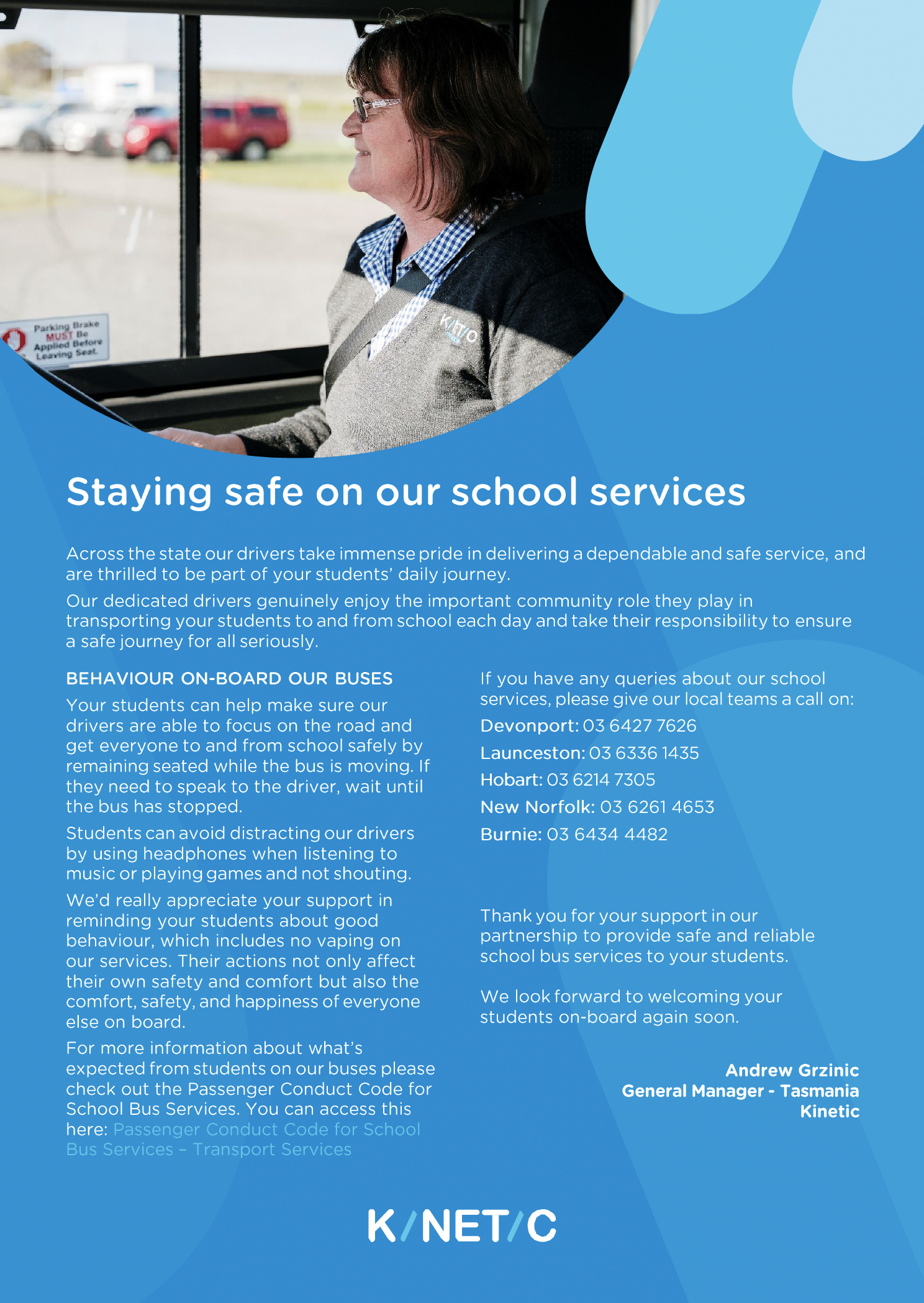 Kinetic Bus Behaviour Letter