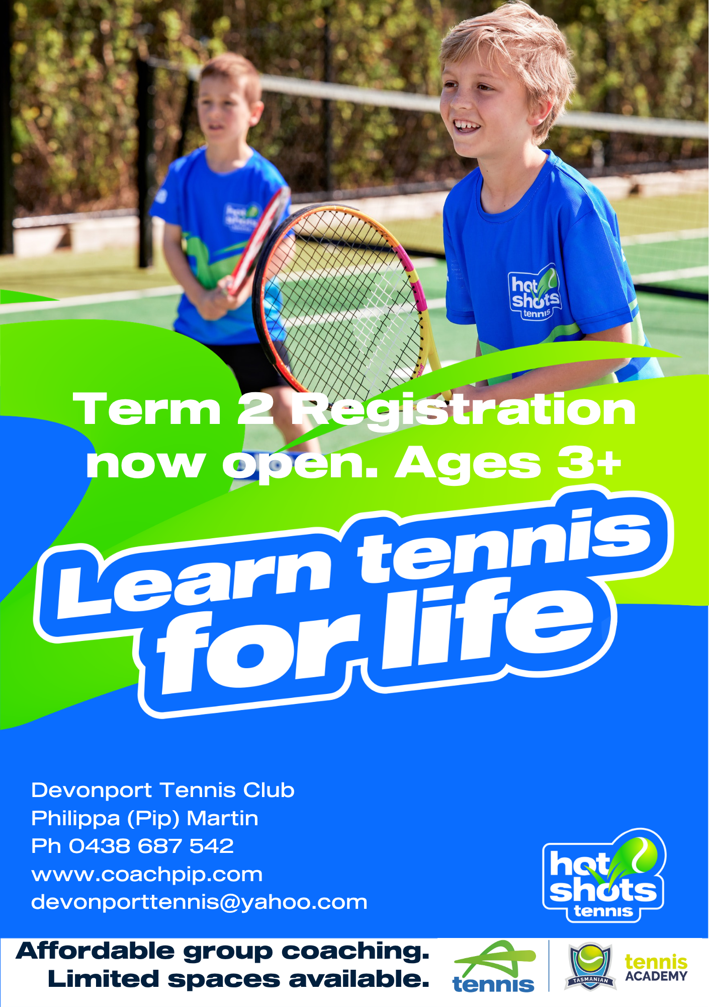 Term 2 Tennis Group Coaching Registrations Now Open!