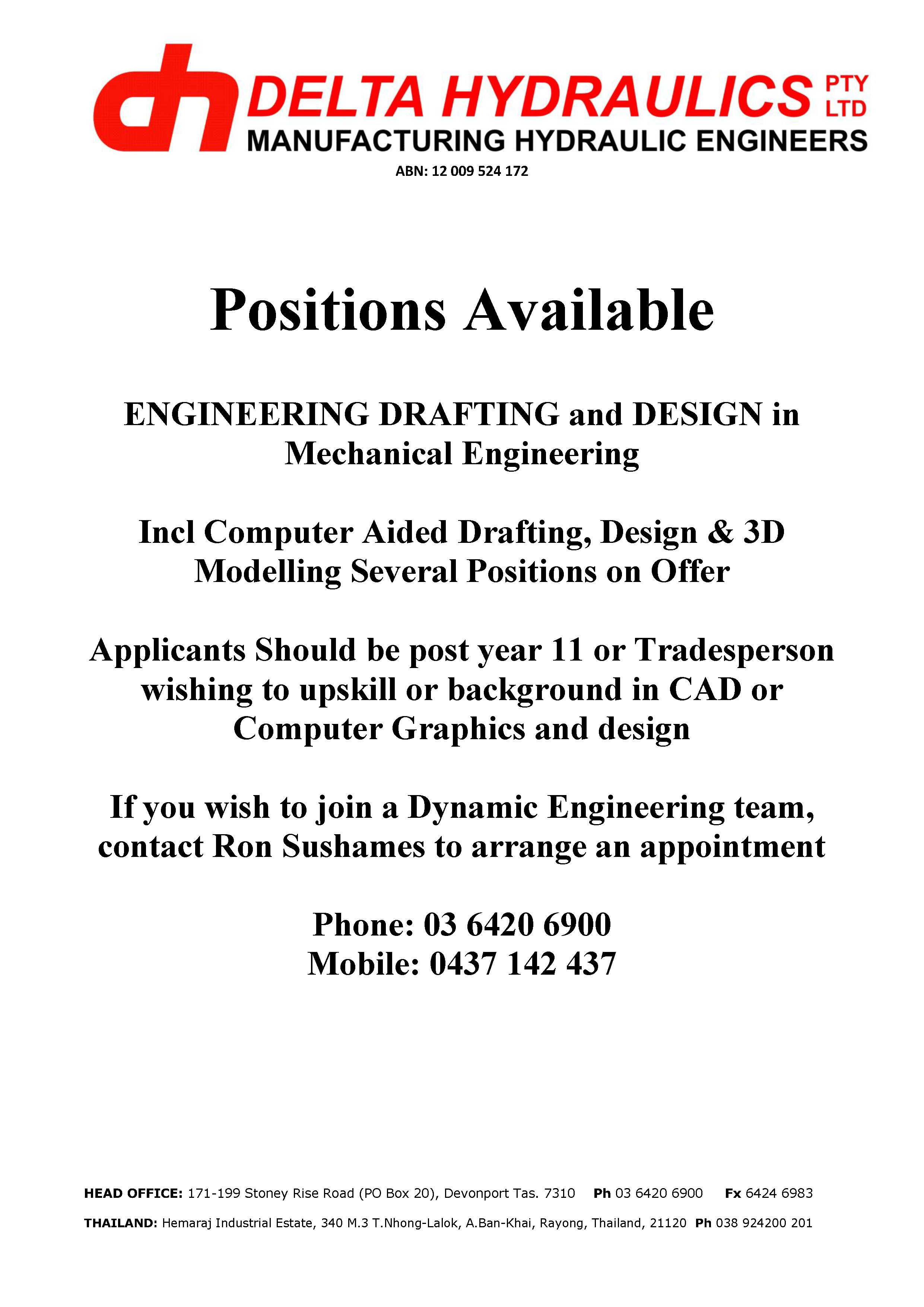 Engineering & Design Traineeship at Delta Hydraulics