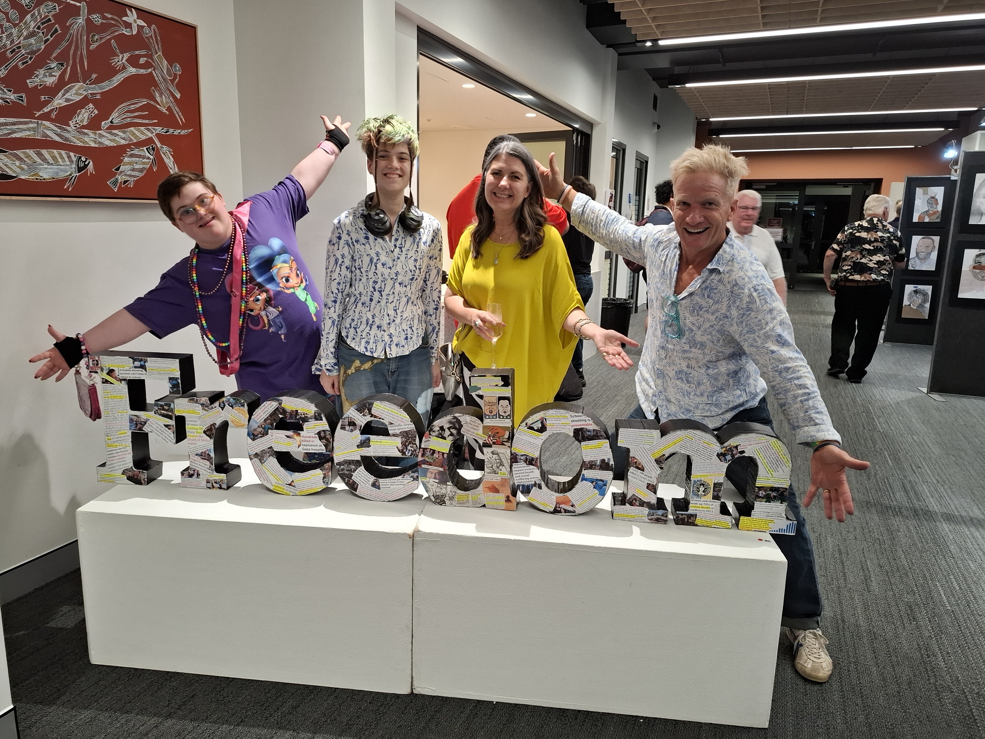 Raku ceramics on display