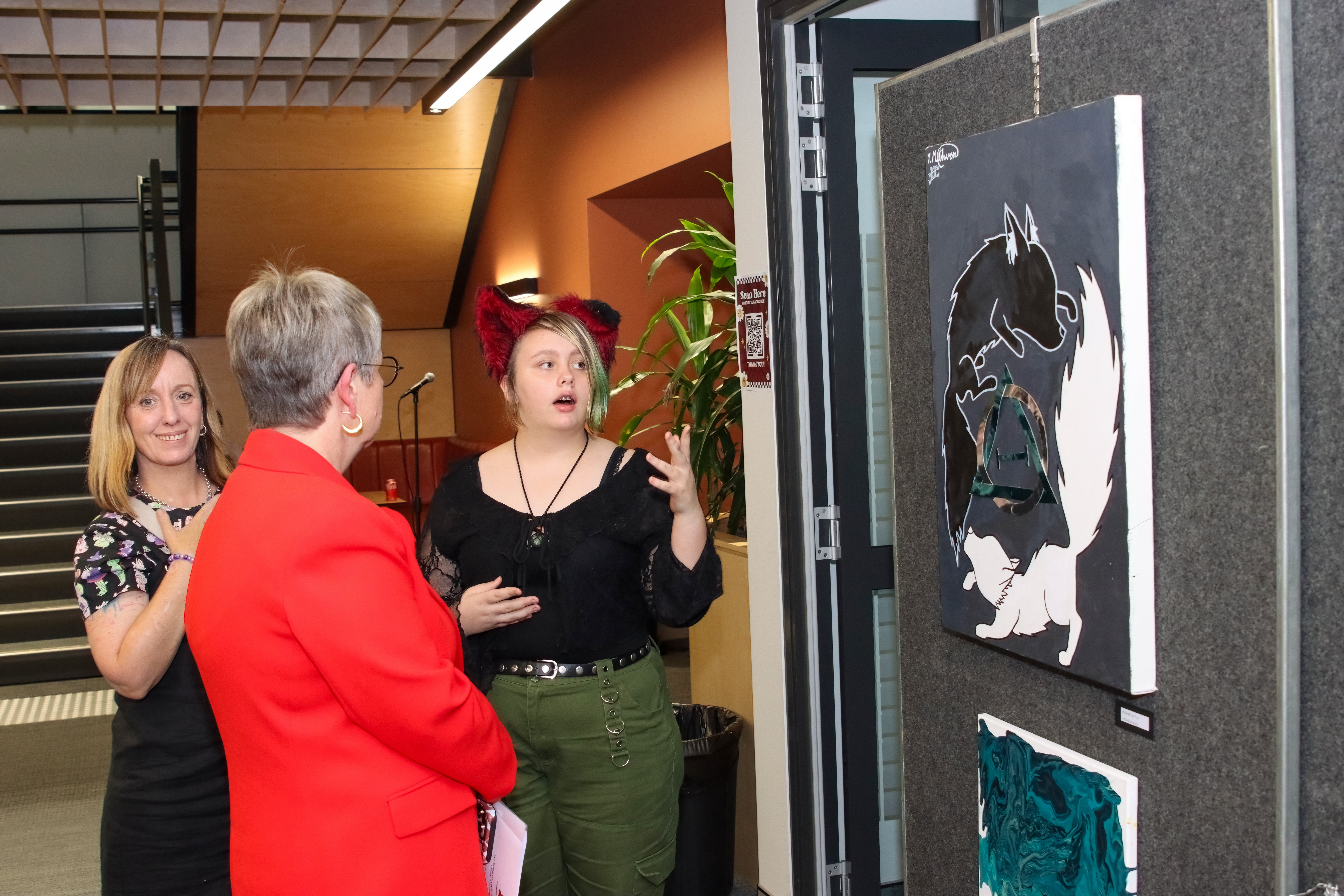 Guests at the St James College Art Show