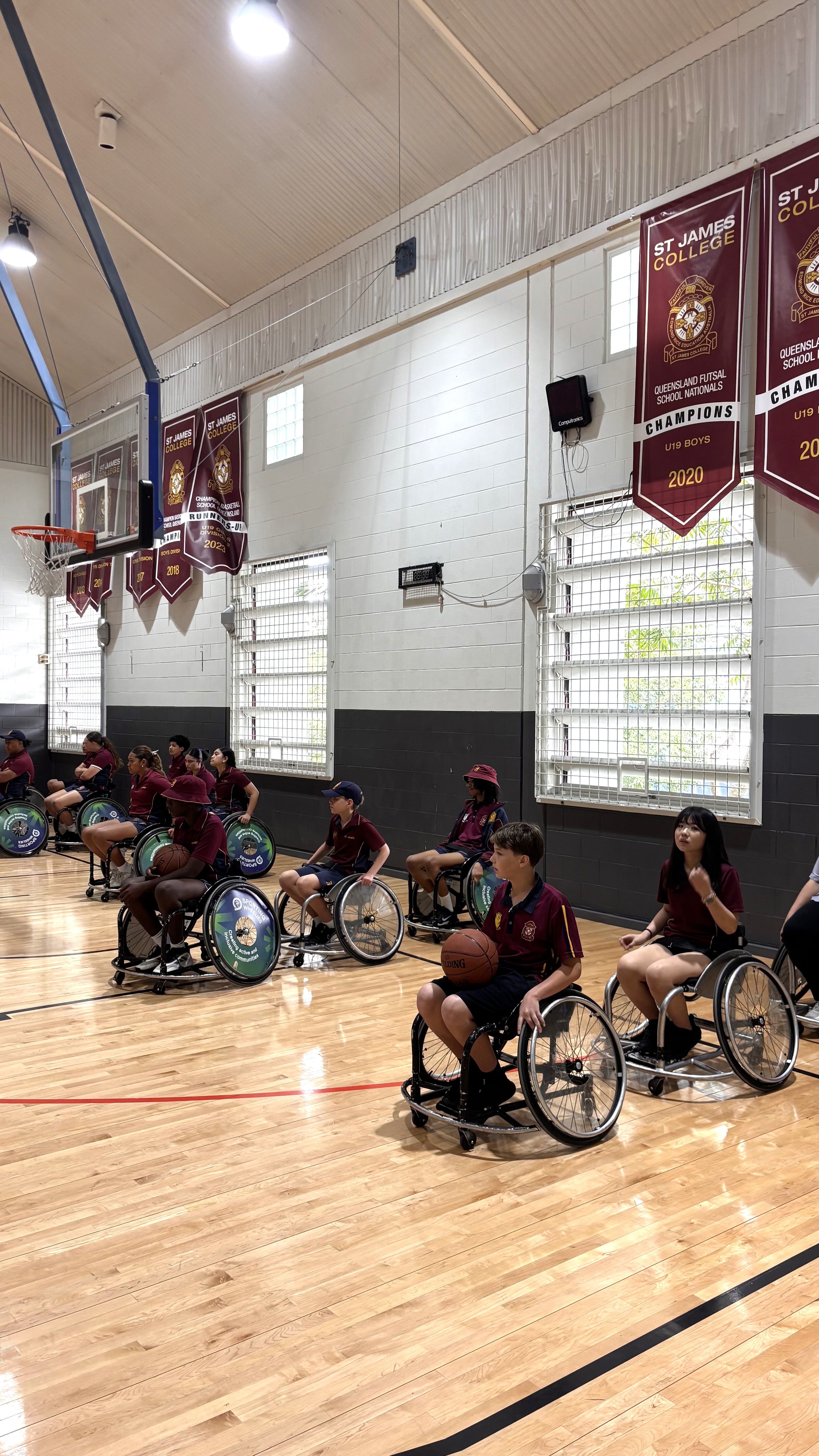 Year 8 HPE students participating in a Sporting Wheelies incursion