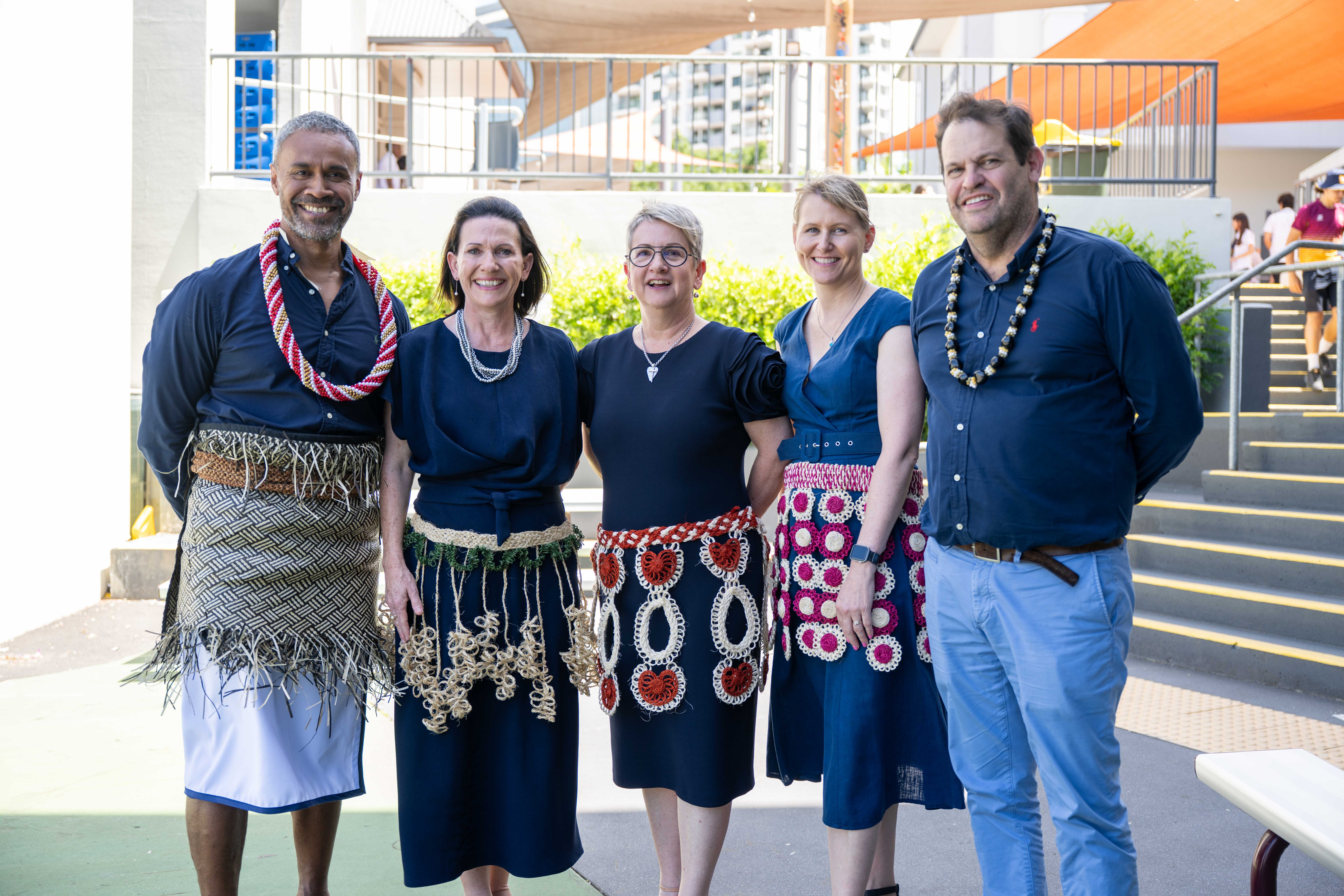 Principal Andrée Rice at a school event