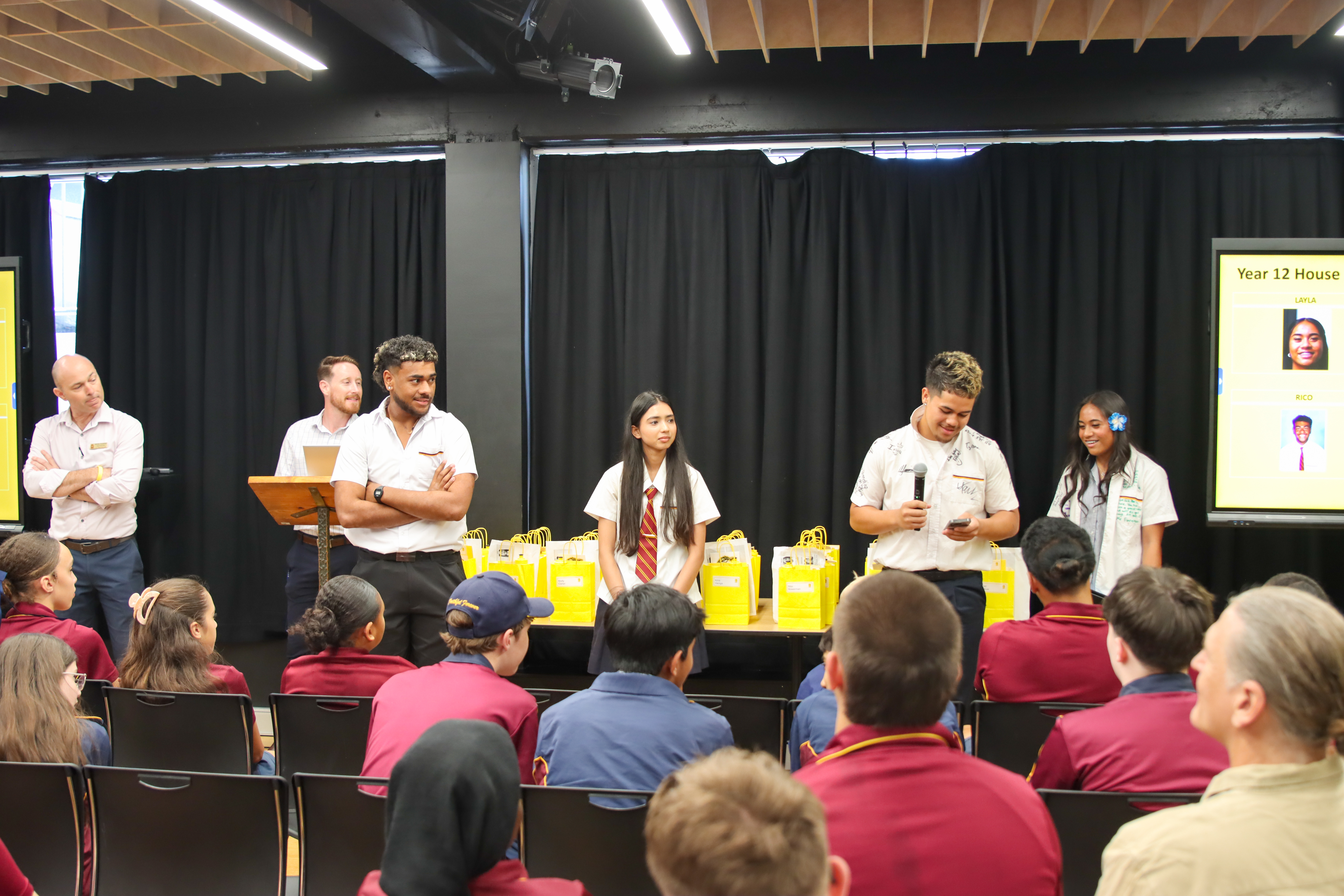 Students collaborating in class