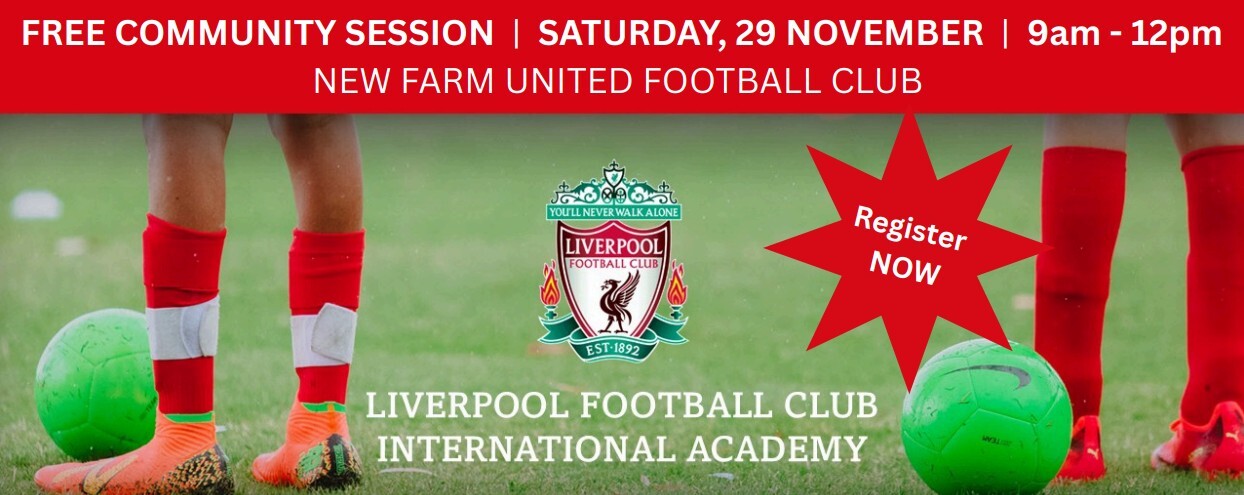 Liverpool FC International Academy Community Session flyer
