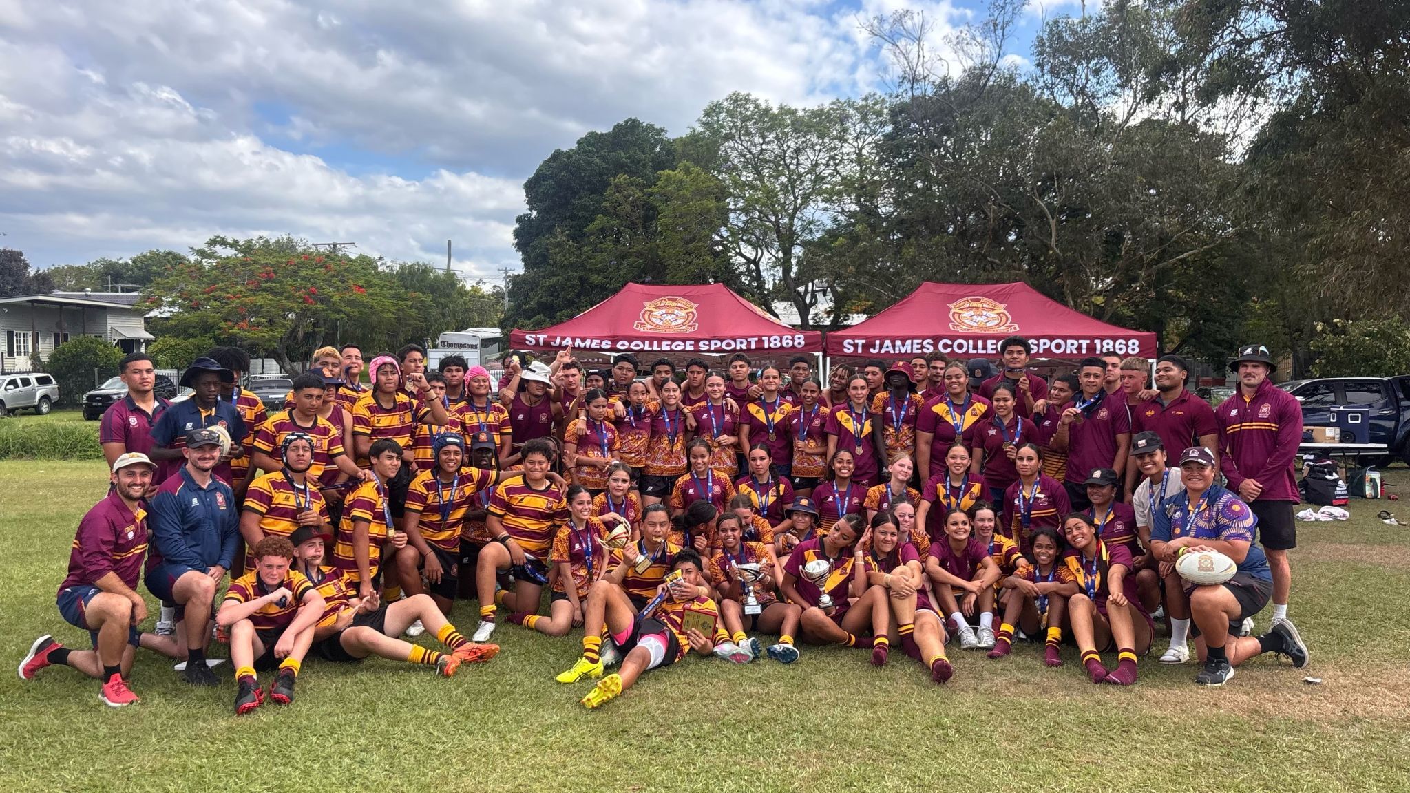 All St James College Rugby League teams at the Matt Gillett Cup