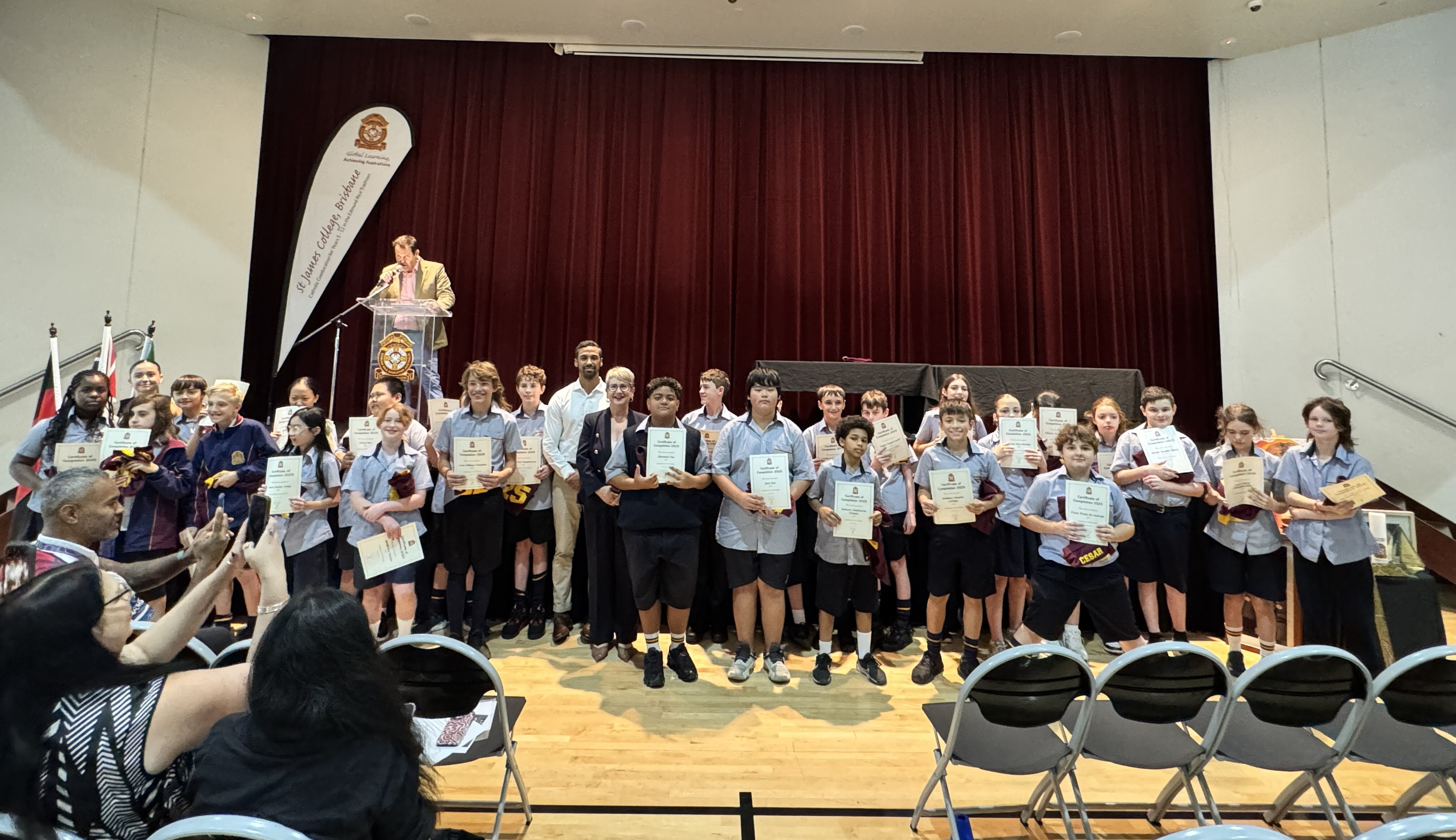 Celebratory gathering after the ceremony