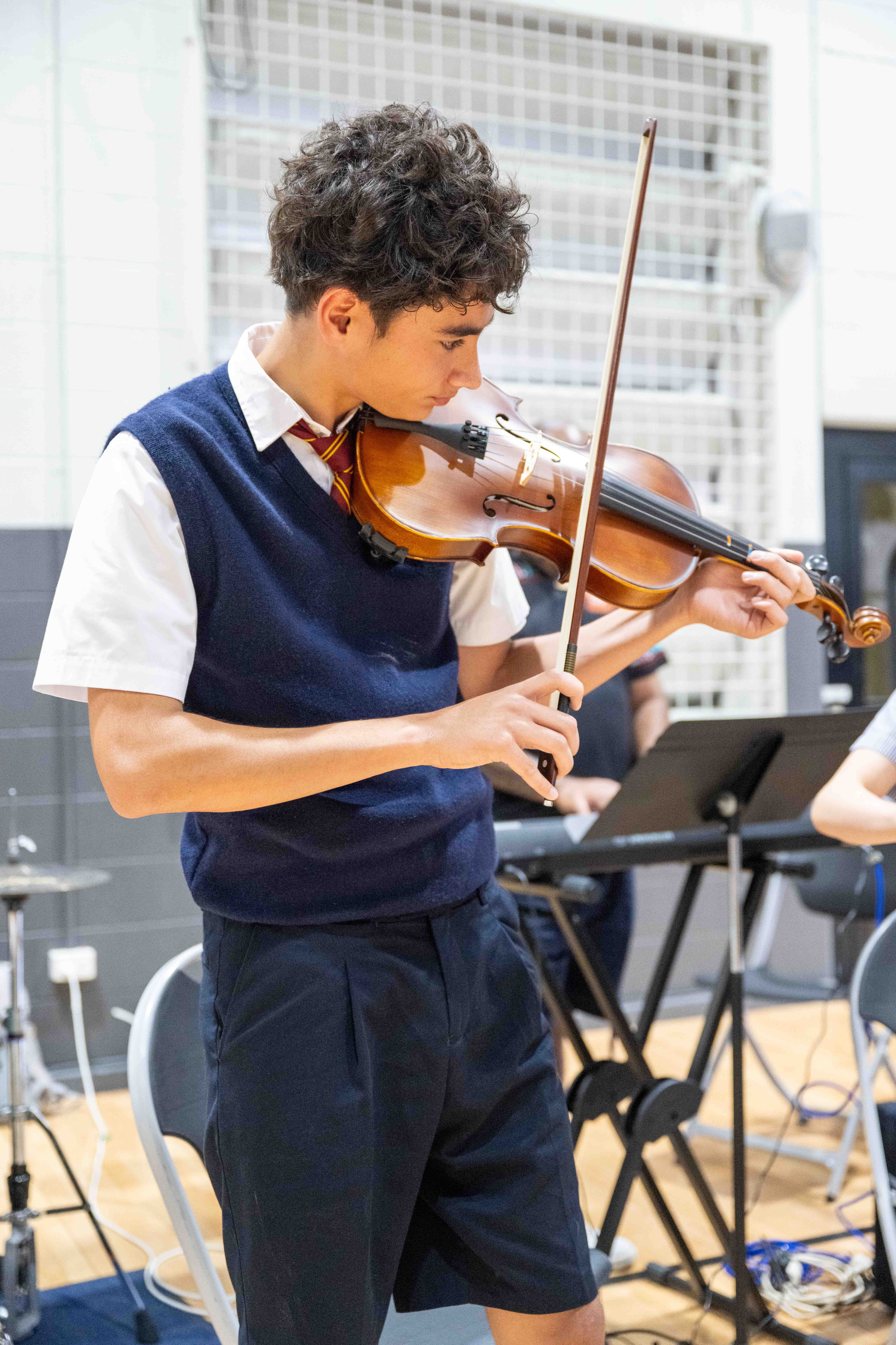 Students receiving their certificates
