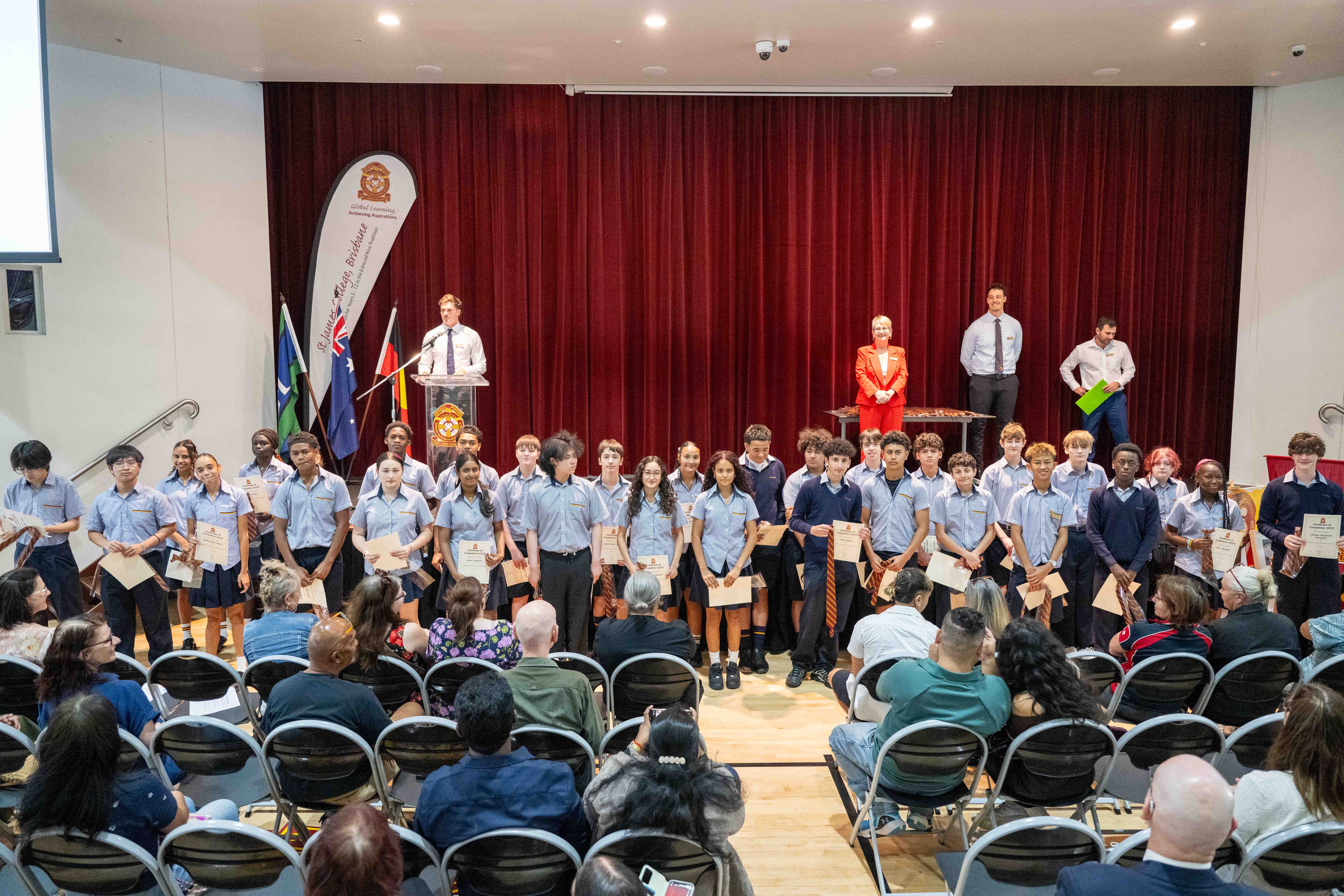 Group photo of students at the Rite of Passage liturgy