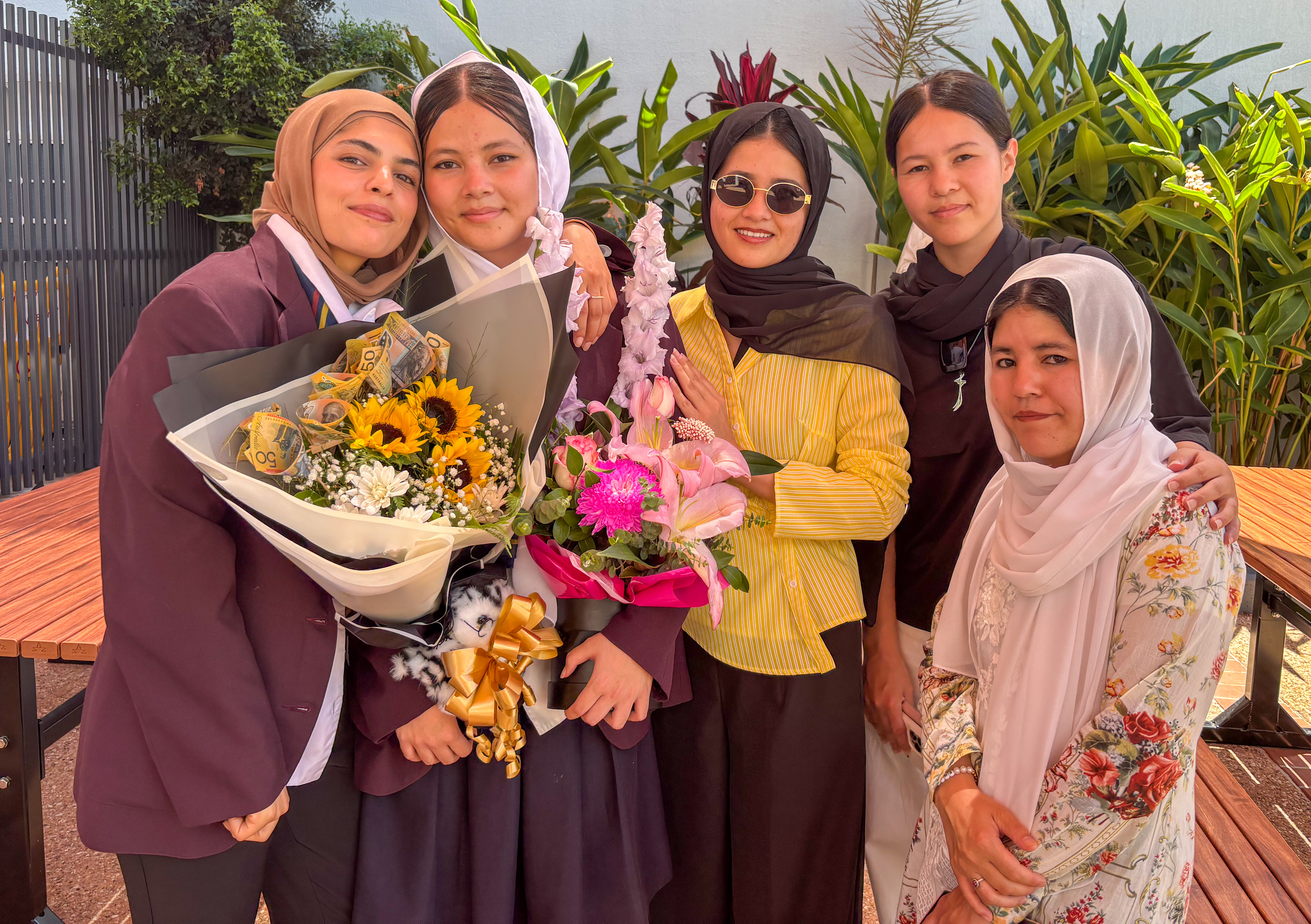 Year 12 students celebrating their graduation