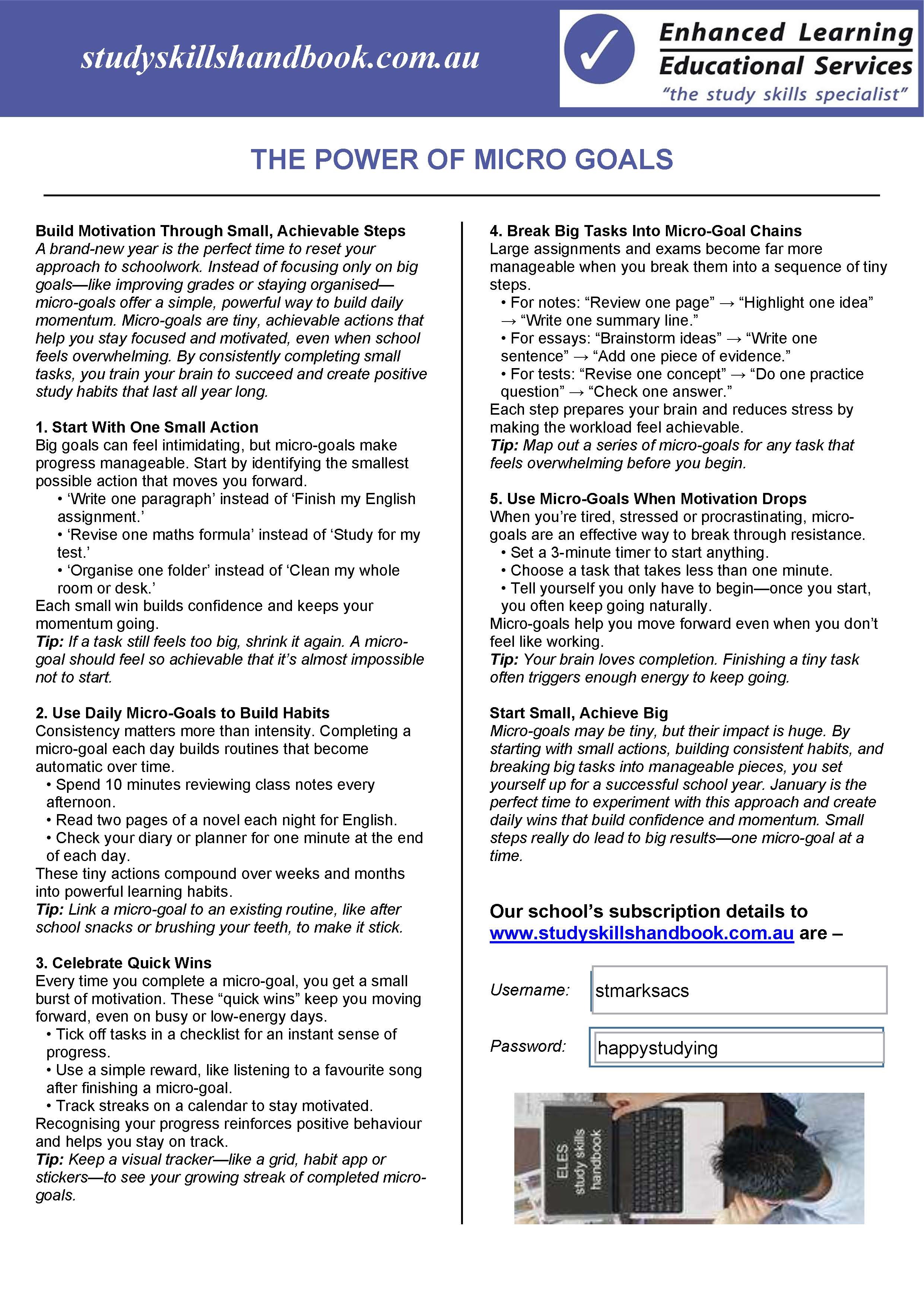 The Power of Micro Goals