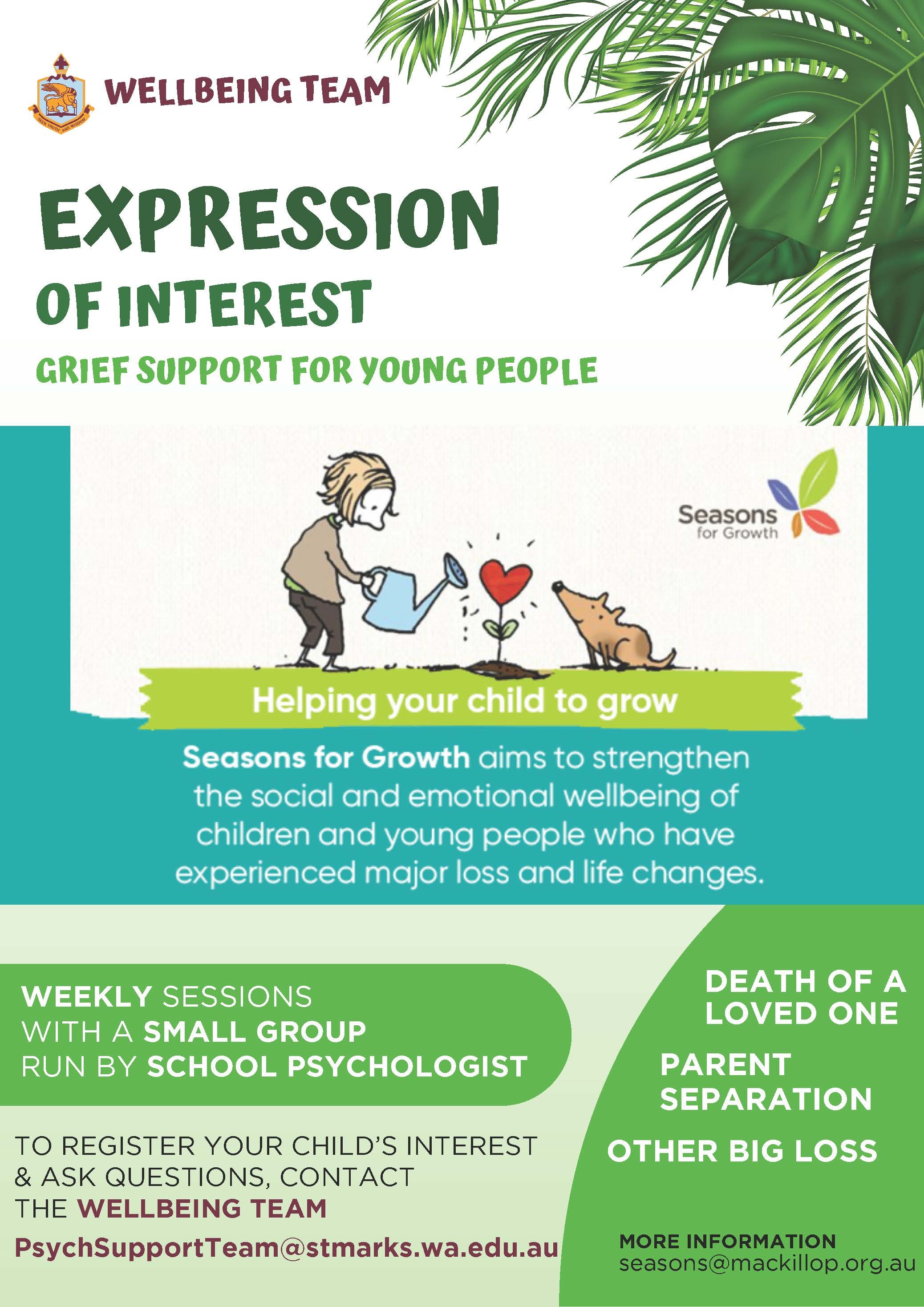 Expression of Interest - Wellbeing