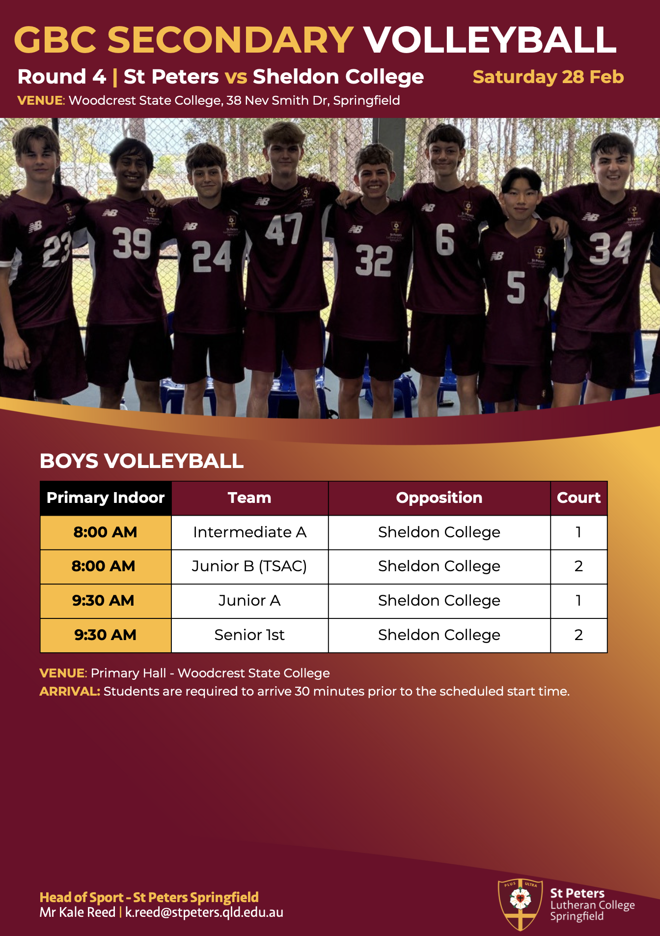 GBC Secondary Volleyball