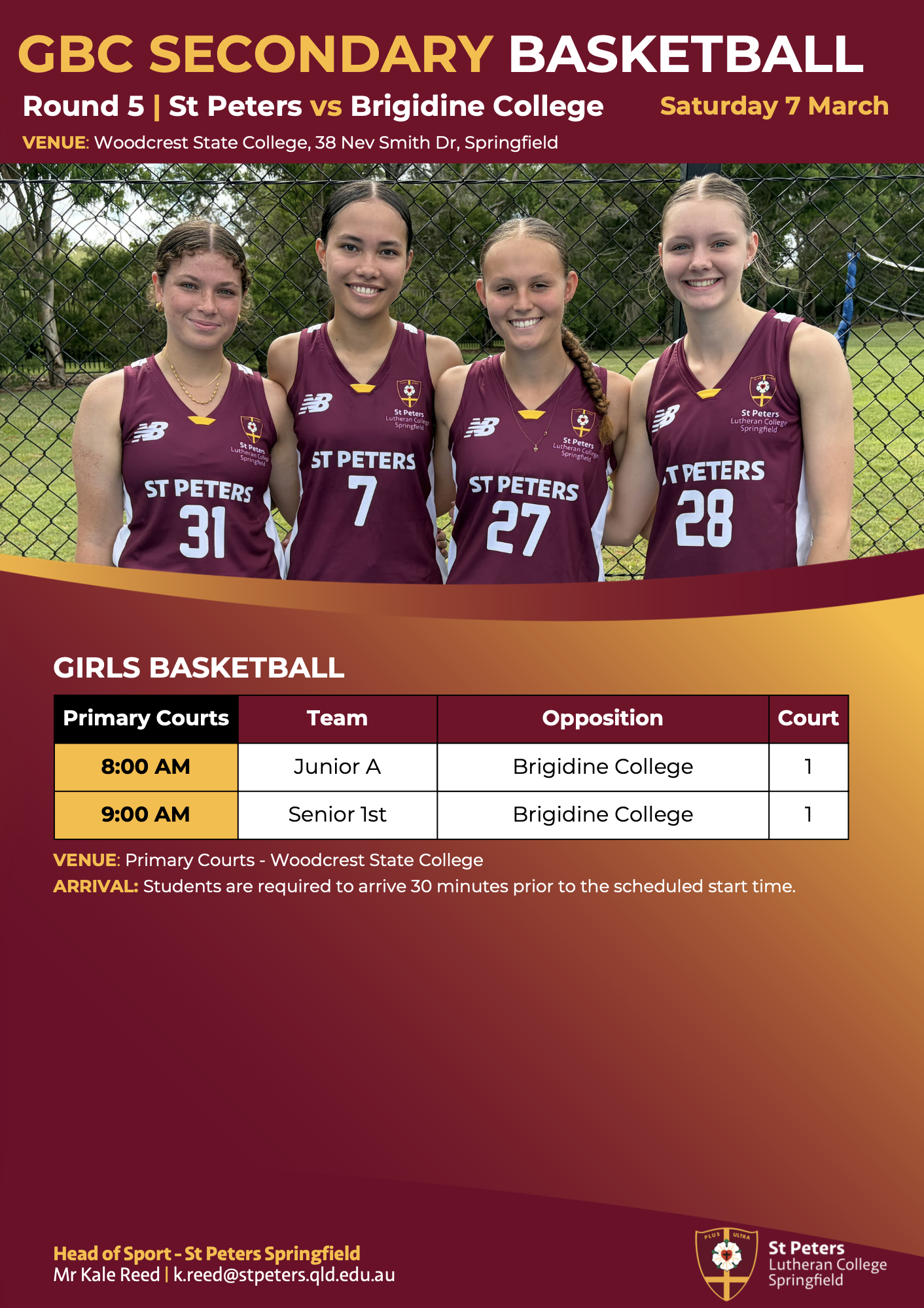 GBC Secondary Basketball