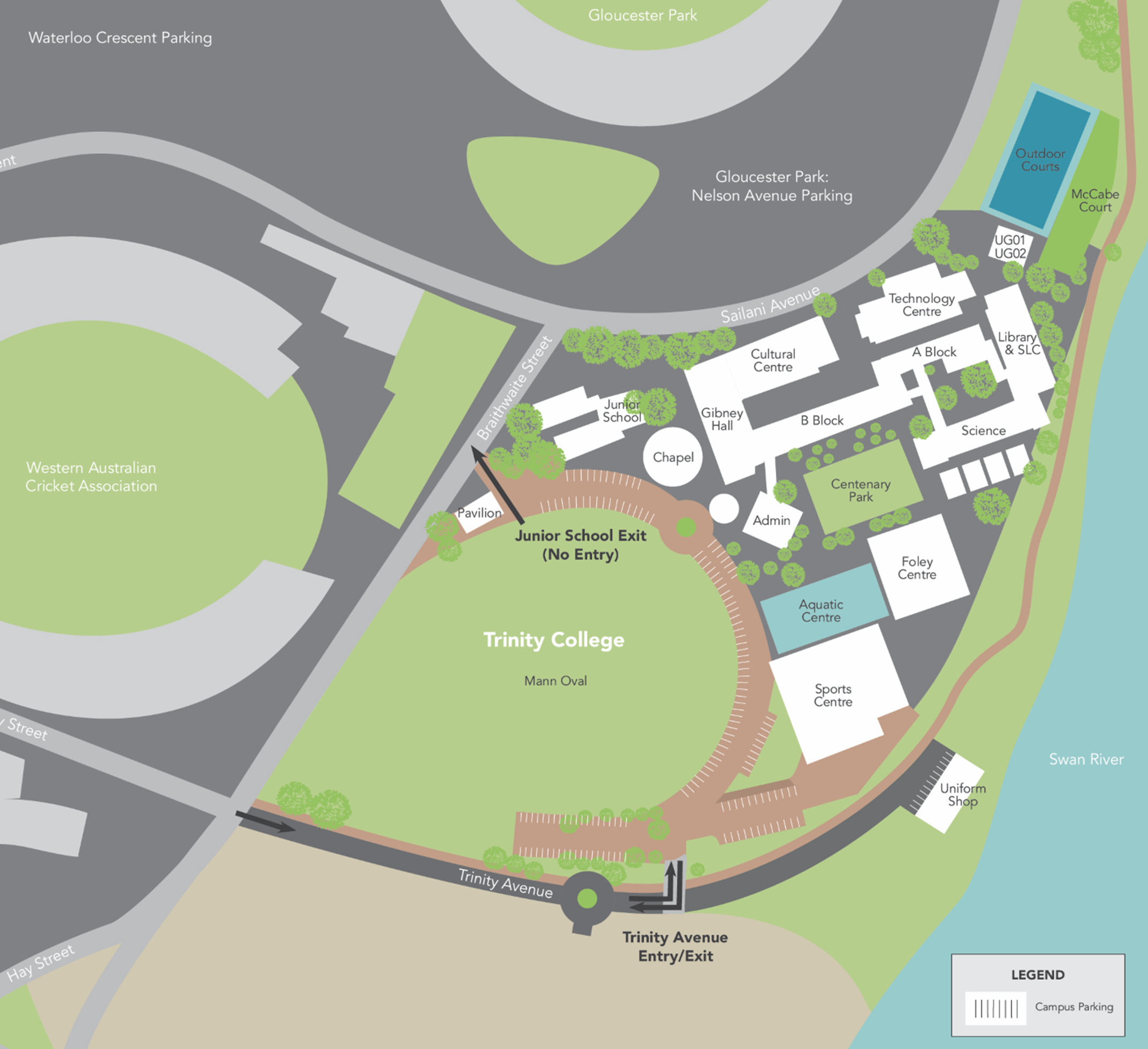 Trinity Map College Map | Trinity College