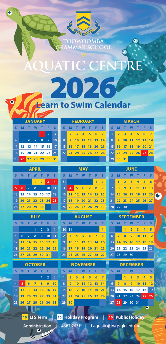 Learn to Swim Calendar
